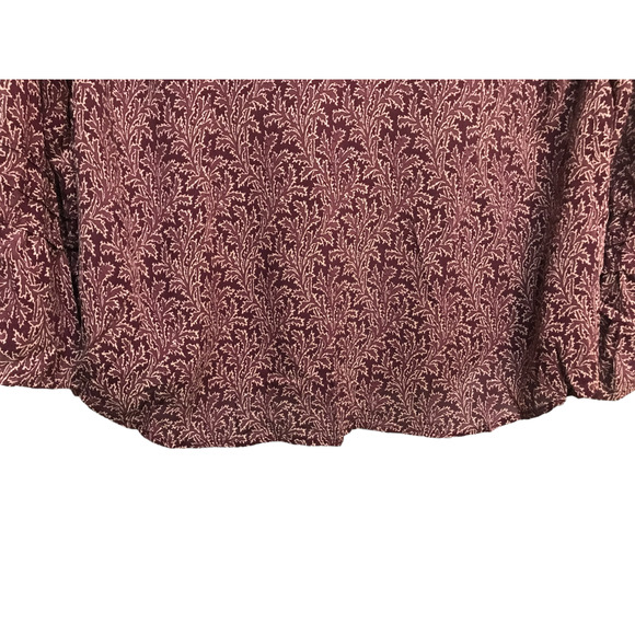 Soft Surroundings Size Large Purple Button Front 100% Silk Top Bell Sleeve Boho - Picture 10 of 12